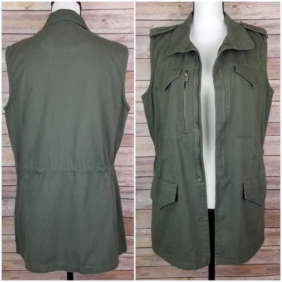 B Sweet Zip Up Collared Vest Size Medium - Picture 4 of 7